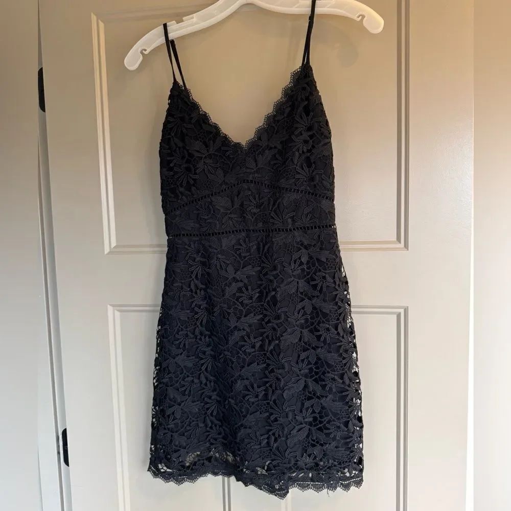 Abercrombie & Fitch elegant Black Lace Dress minidress, size XSP.